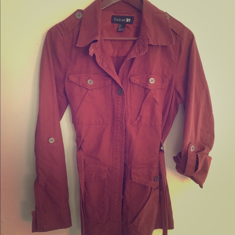 FOREVER 21 burnt orange lightweight jacket